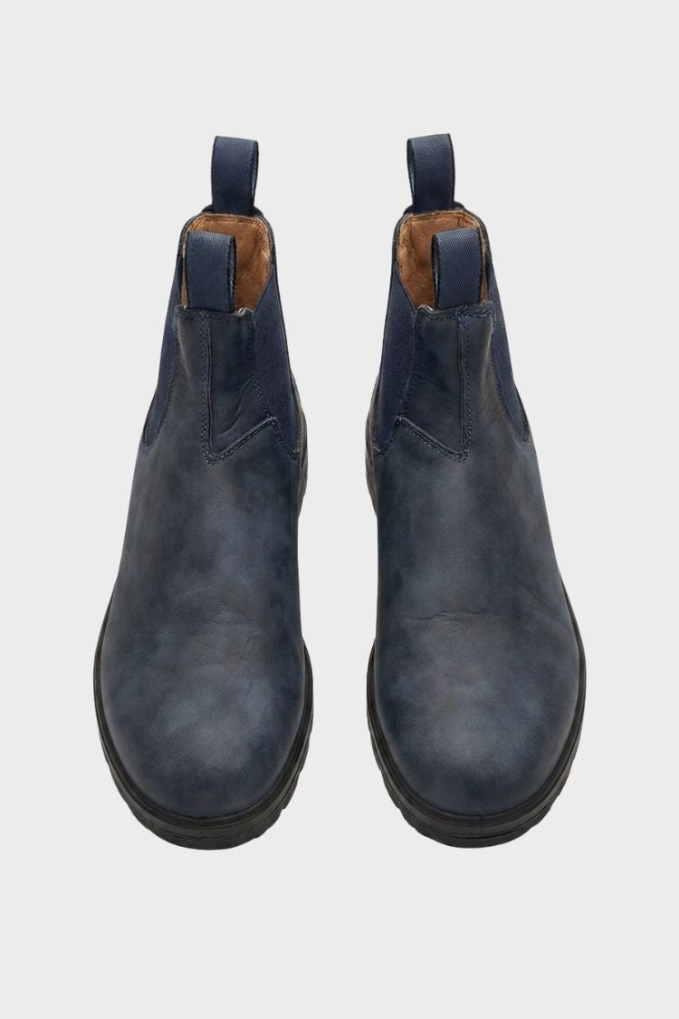 Herren Chelsea Boots mit Seiteneinsätzen und runder Zehenpartie – 6
