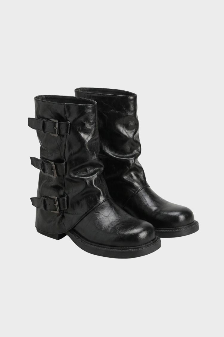 Damen Blockabsatz Stiefeletten | Schnallen