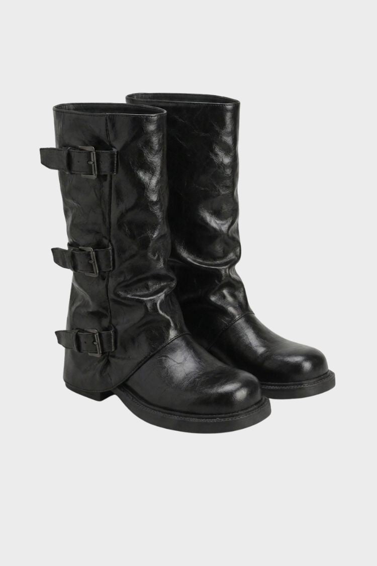 Damen Blockabsatz Stiefeletten | Schnallen