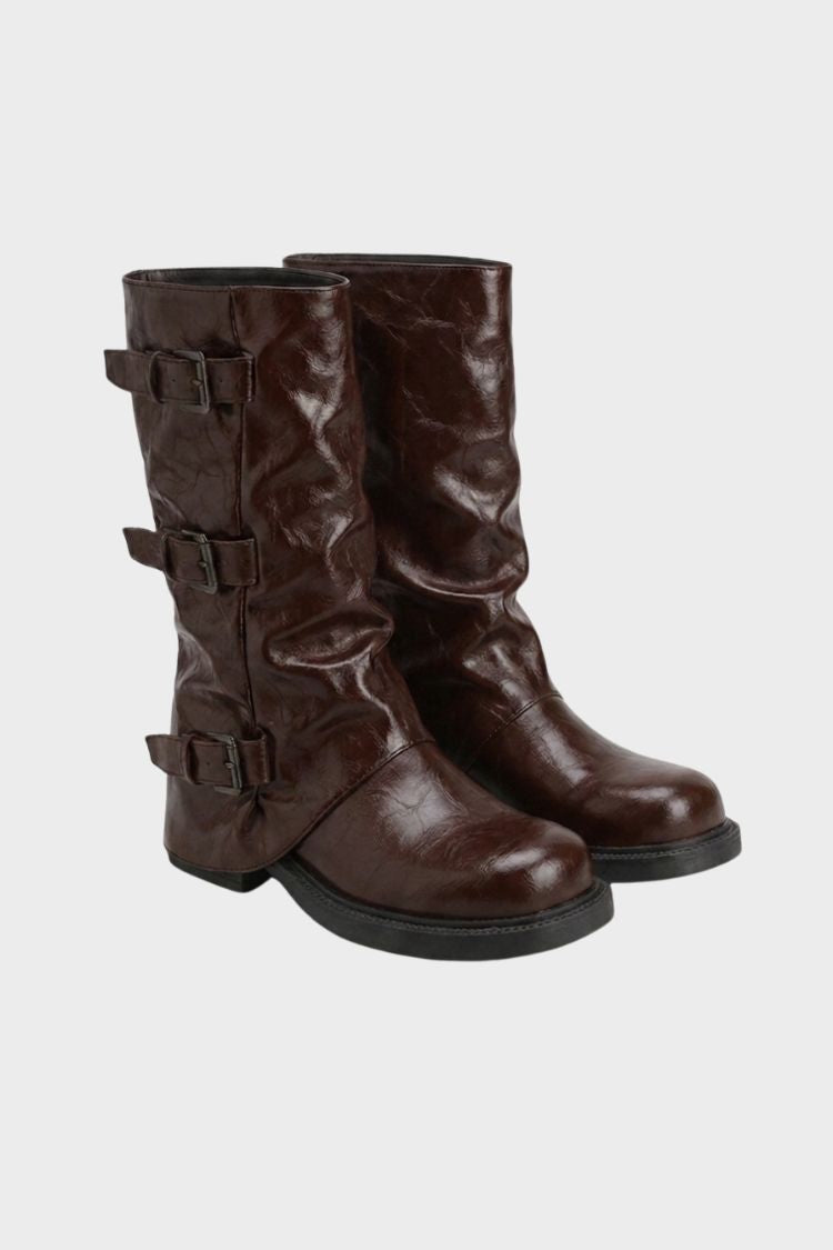 Damen Blockabsatz Stiefeletten | Schnallen