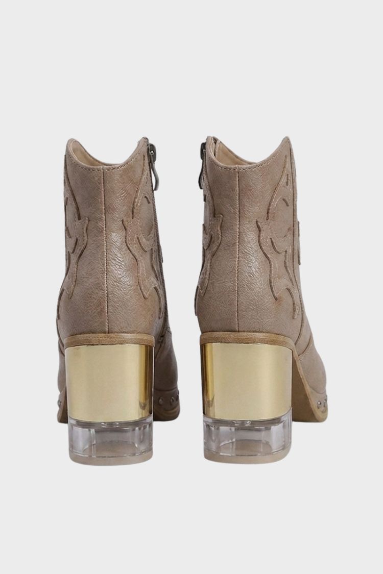 Damen Westernstiefelette | Blockabsatz
