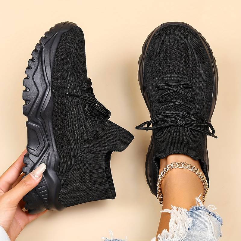 Damen Sneaker mit sockenartigem Schaft und Plateausohle – 4