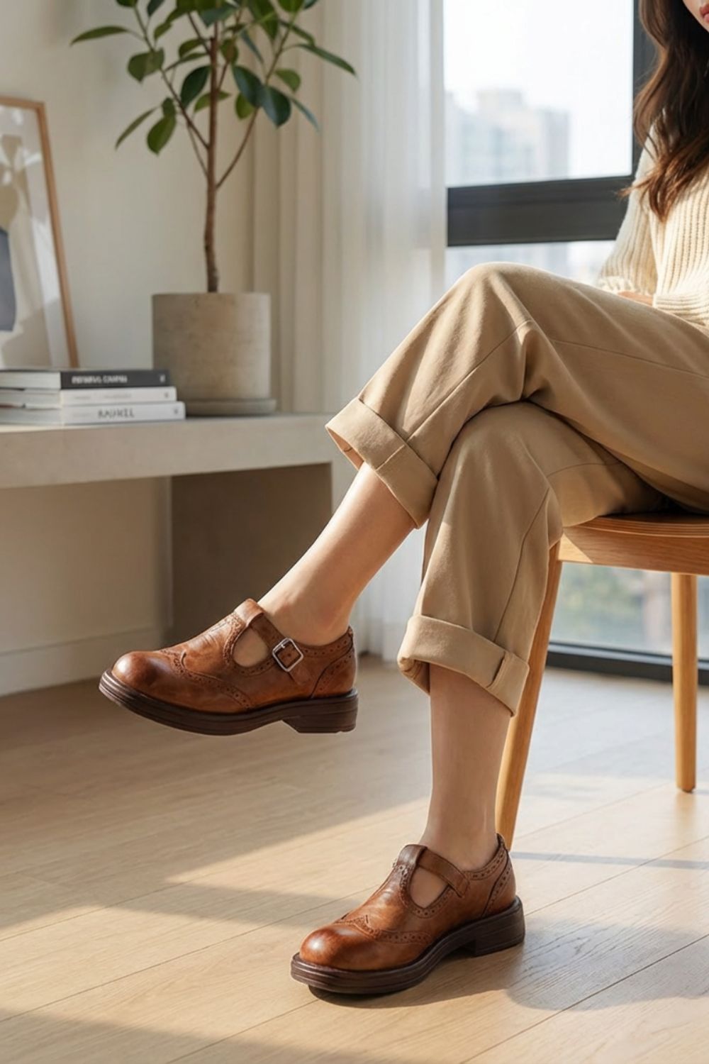Damen Oxford Mary Jane | Riemchen