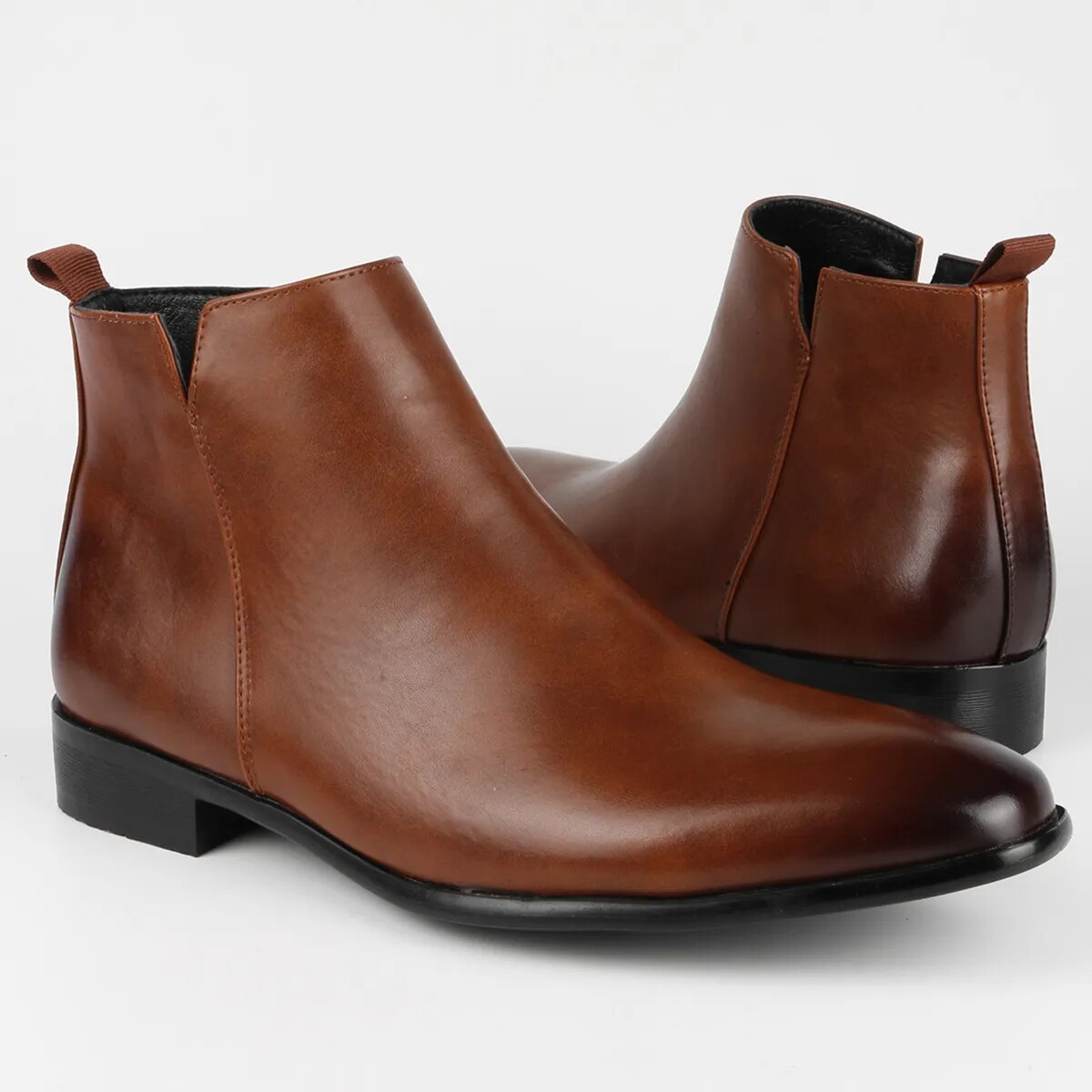 Herren Chelsea Boots mit seitlichem Reissverschluss und schmaler Zehenpartie – 4