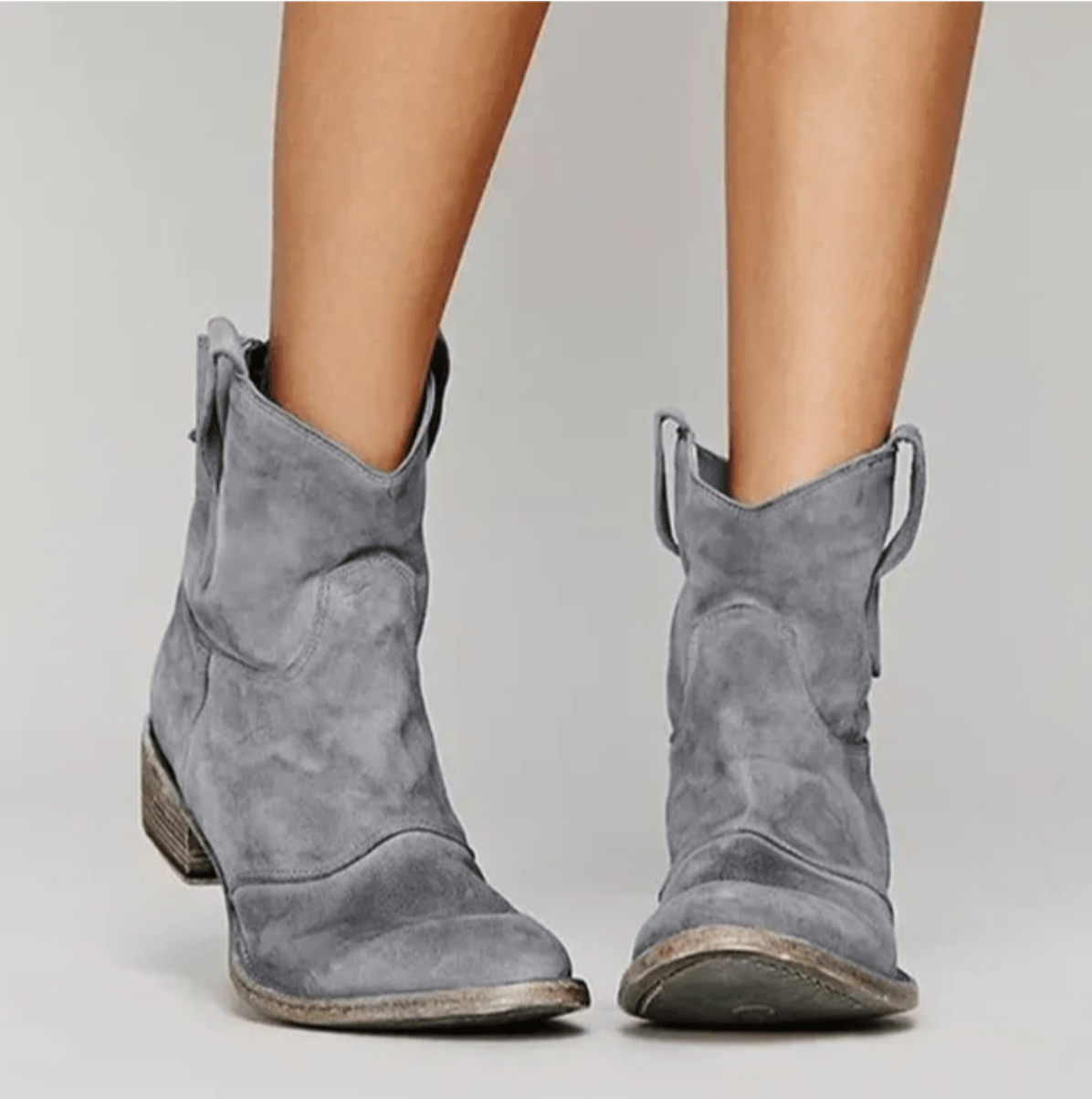 Damen Stiefelette im Westernstil mit spitzer Schuhspitze und Blockabsatz – 4
