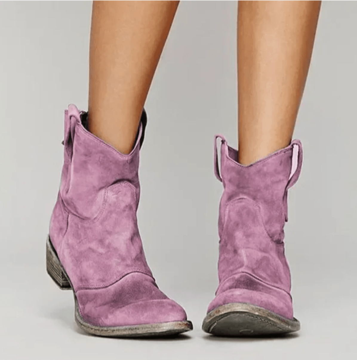 Damen Stiefelette im Westernstil mit spitzer Schuhspitze und Blockabsatz – 5