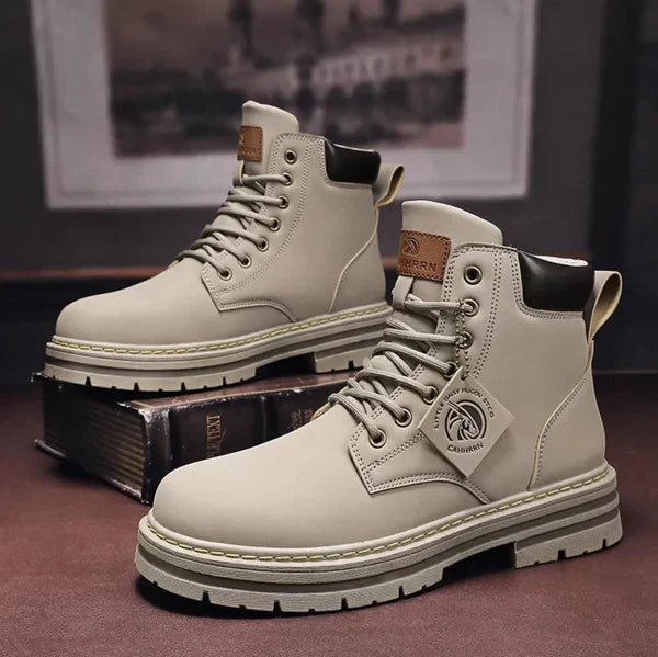 Herren Arbeitsstiefel mit runder Schnürung und profilierter Laufsohle – 4