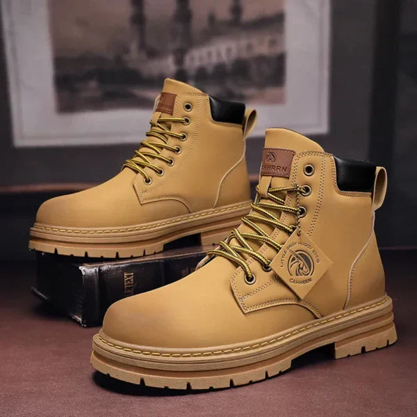 Herren Arbeitsstiefel mit runder Schnürung und profilierter Laufsohle – 3