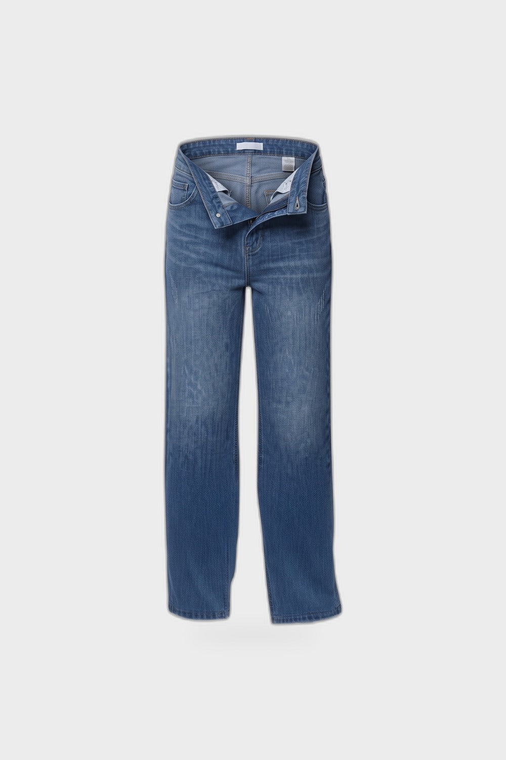 Damen Weite Jeans | High-Waist — Blau — Produktansicht