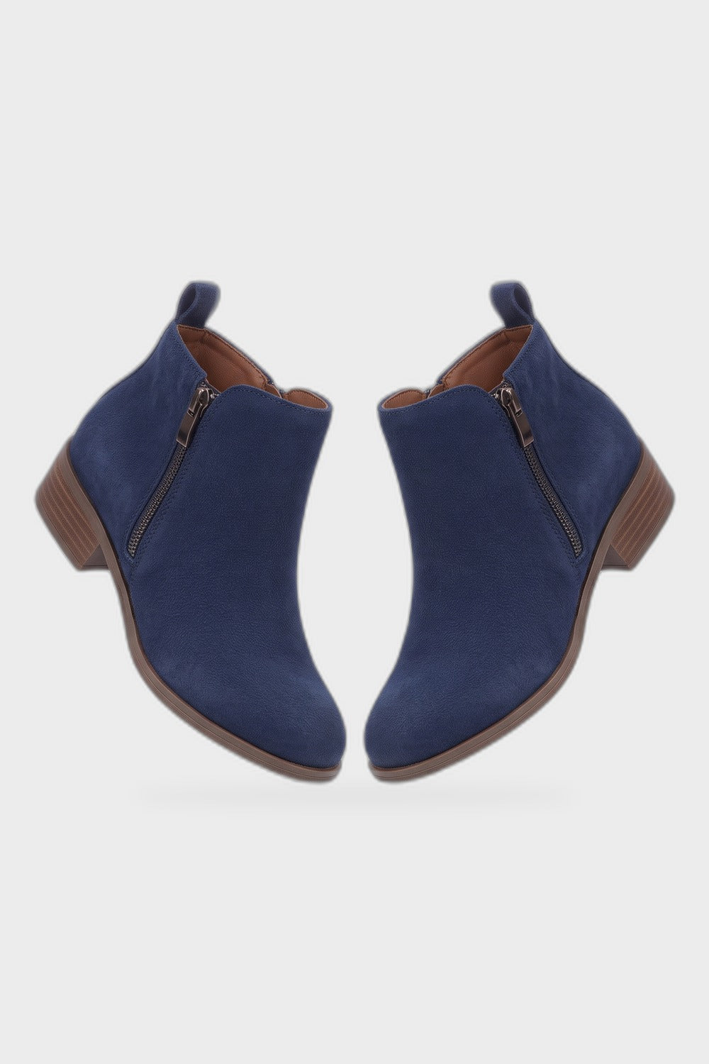 Damen Ankle Boots | Blockabsatz — Blau — Produktansicht