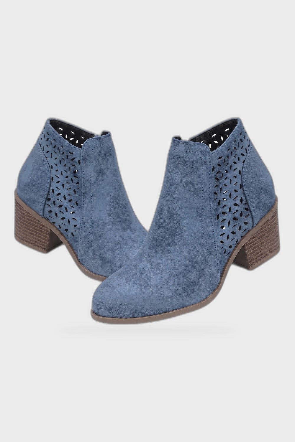 Damen Ankle Boots | Reissverschluss — Blau — Produktansicht