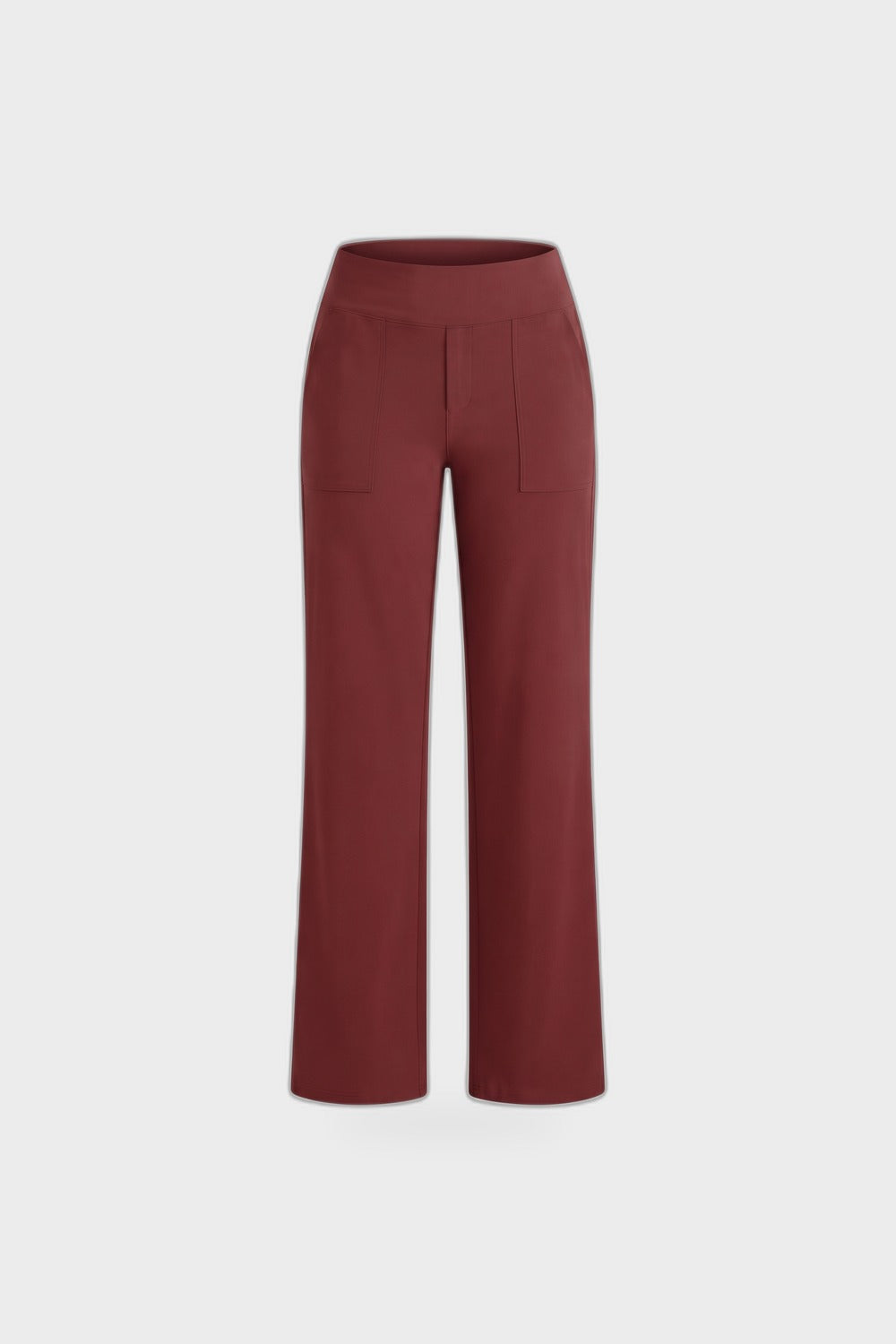 Damen Stretchhose | Hoher Bund — Bordeaux — Produktansicht