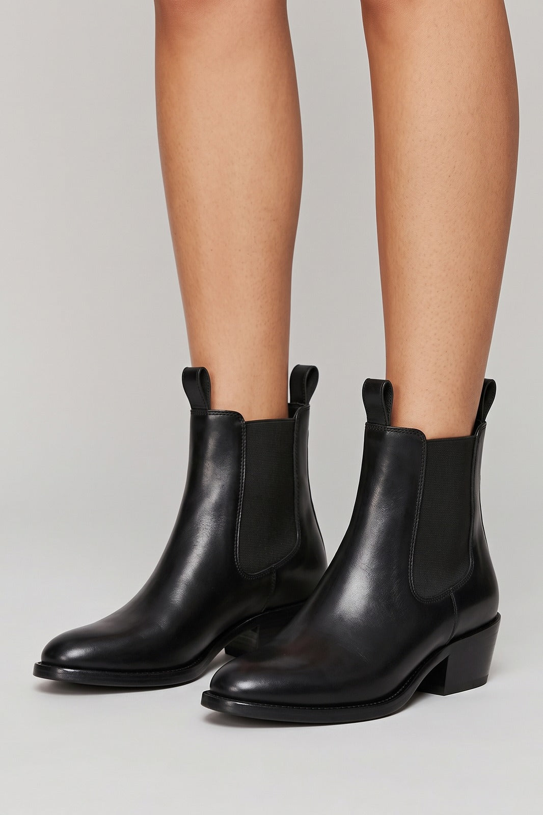 Damen Westernstil Stiefelette | Spitz — Braun — shoe_main — am Modell