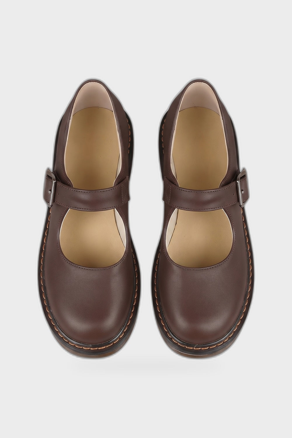 Damen Riemen Mary-Jane-Schuhe | Klassisch — Braun — Produktansicht