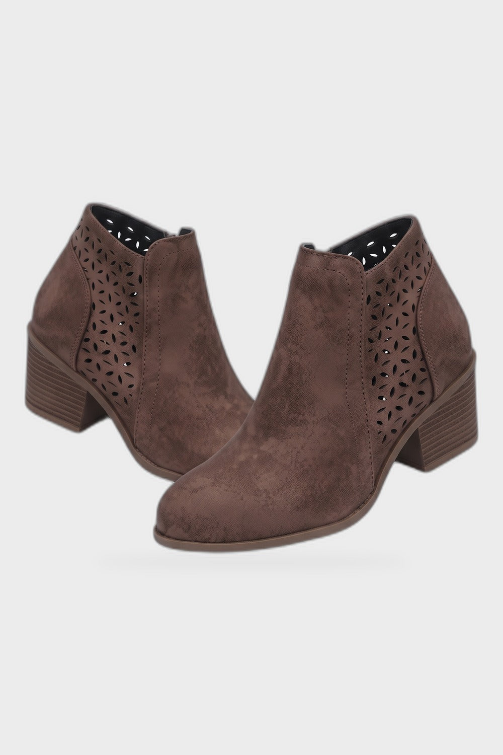 Damen Ankle Boots | Reissverschluss — Braun — Produktansicht