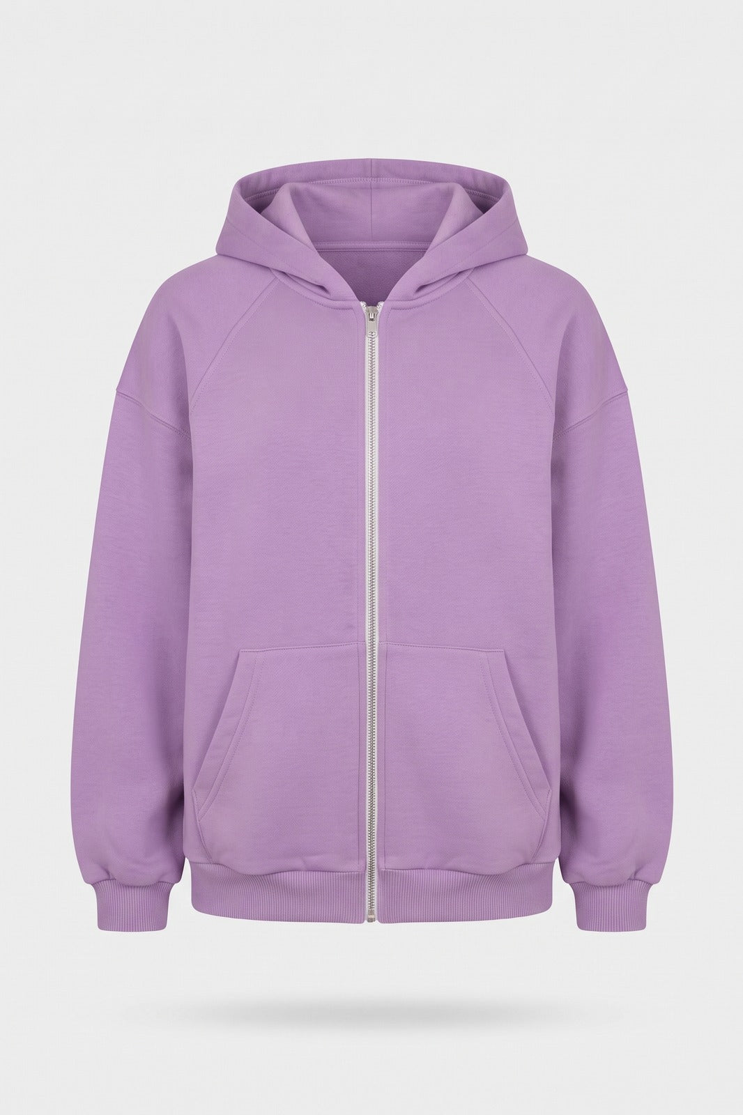 Damen Kapuzenjacke | Asymmetrischer Zip — Flieder — Packshot