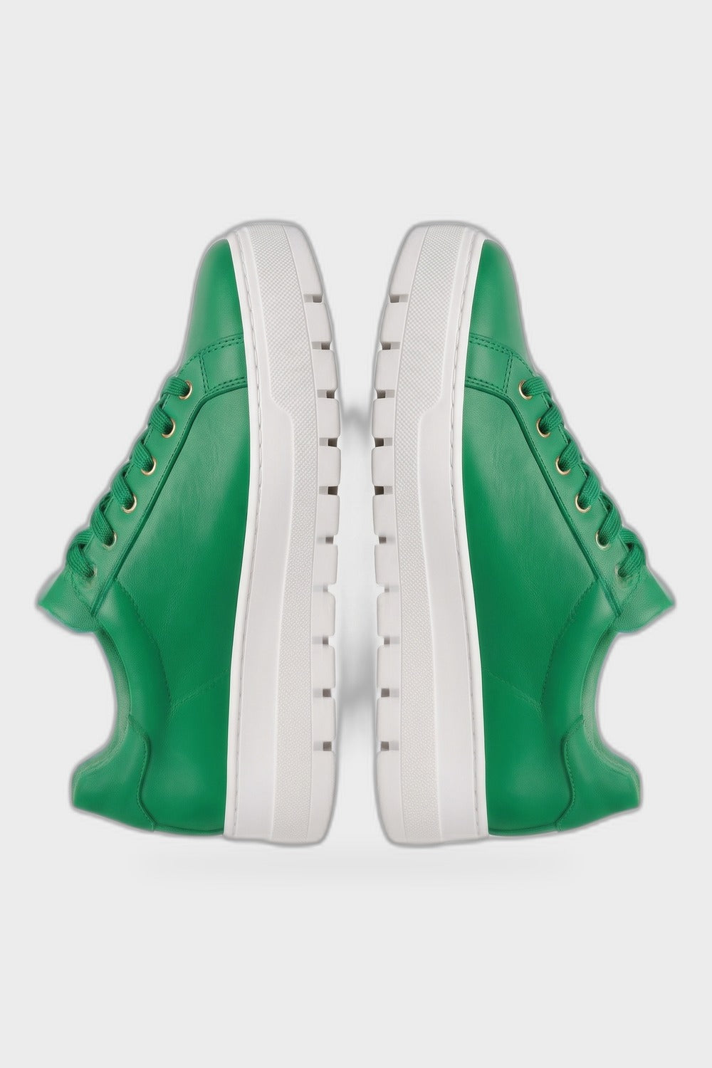 Damen Plateau-Sneaker | Schnürung — Grün — Produktansicht