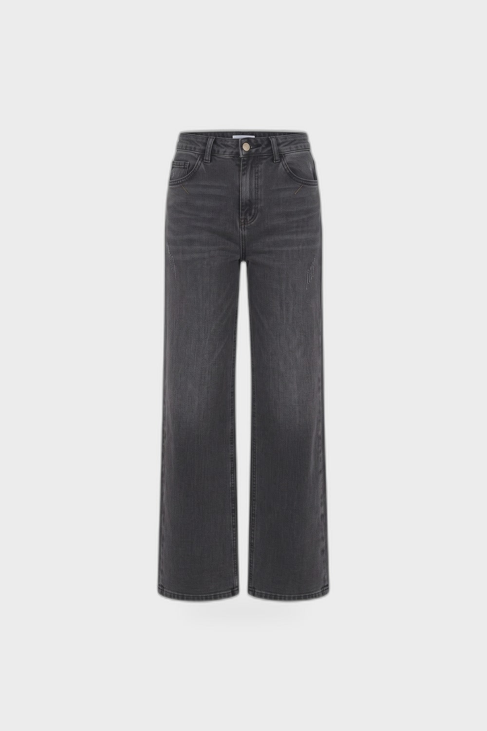 Damen Weite Jeans | High-Waist — Hellgrau — Produktansicht