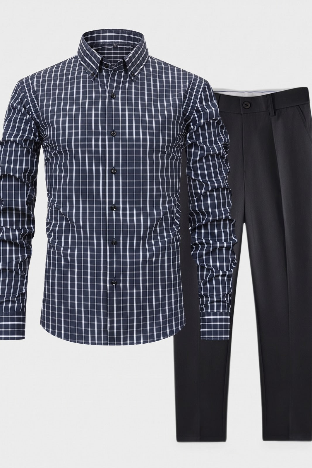 Herren Hemd-Hose-Set | Business-Casual — Marineblau — Packshot