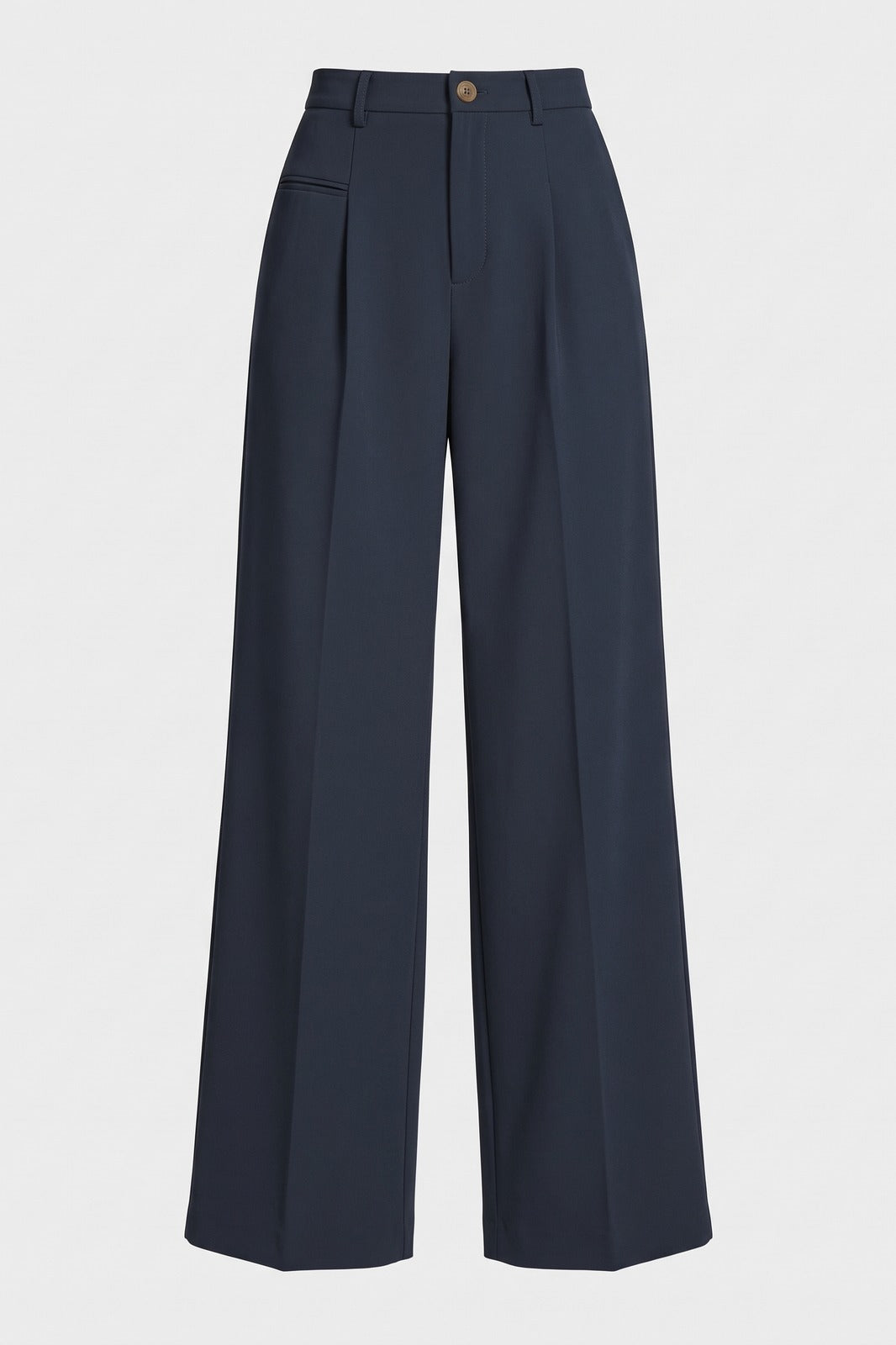 Damen Lockere Palazzohose | Bundfalten — Marineblau — Packshot