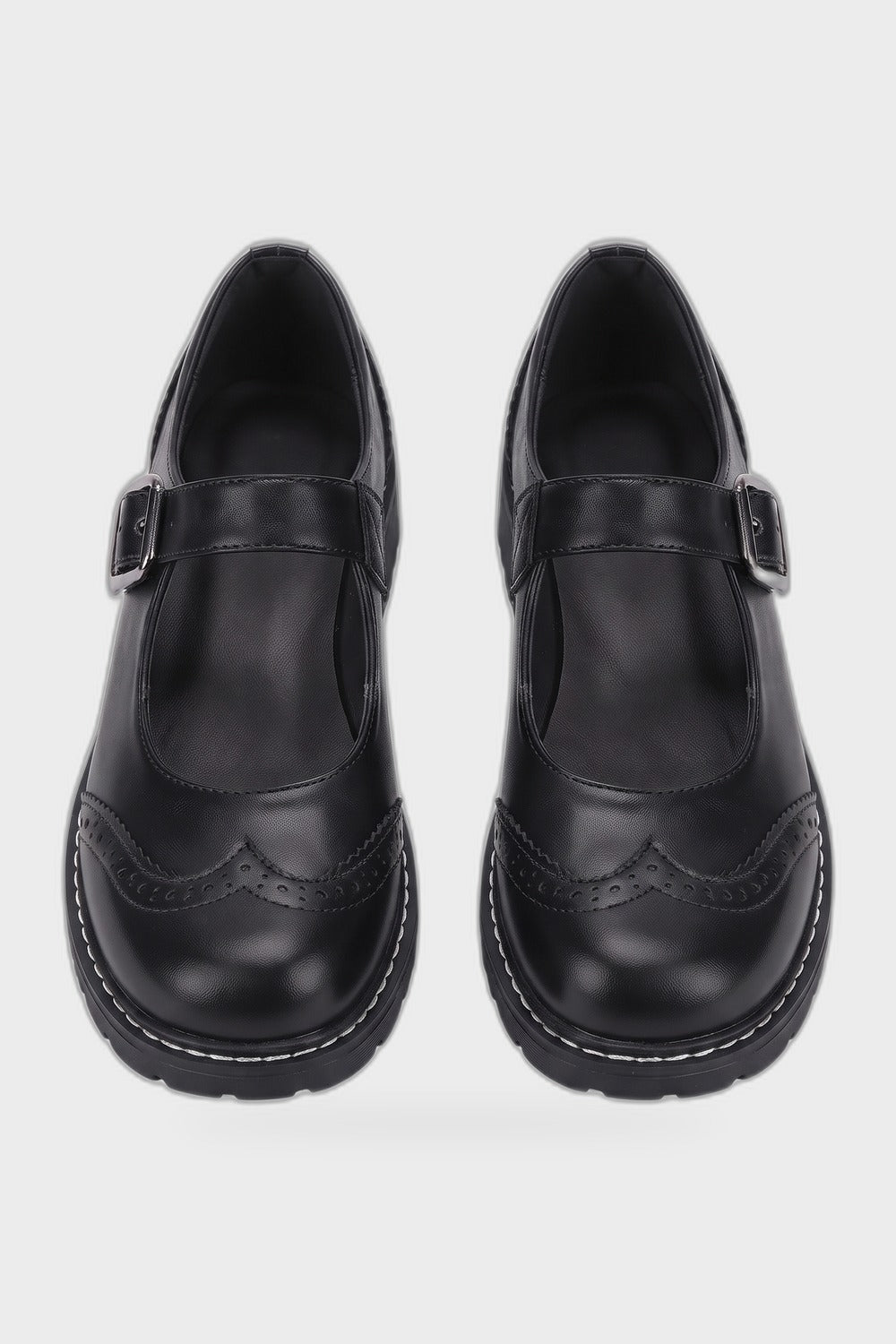 Damen Mary-Jane-Schuhe | Vintage-Stil — Mattschwarz — Produktansicht