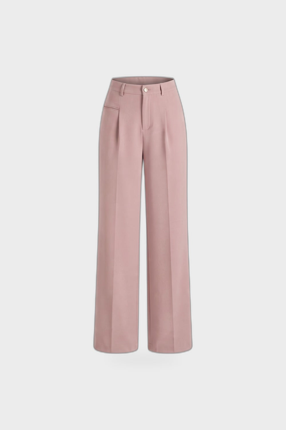Damen Lockere Palazzohose | Bundfalten — Rosa — Produktansicht