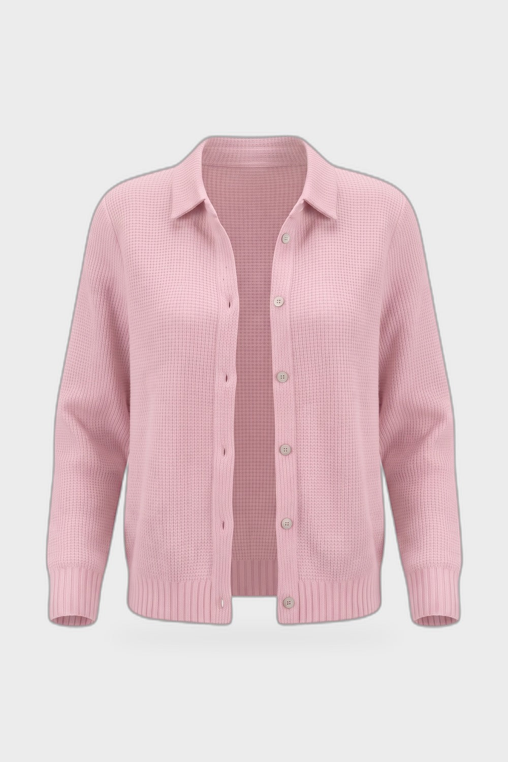 Damen Strickjacke | Lockere Passform — Rosa — Produktansicht