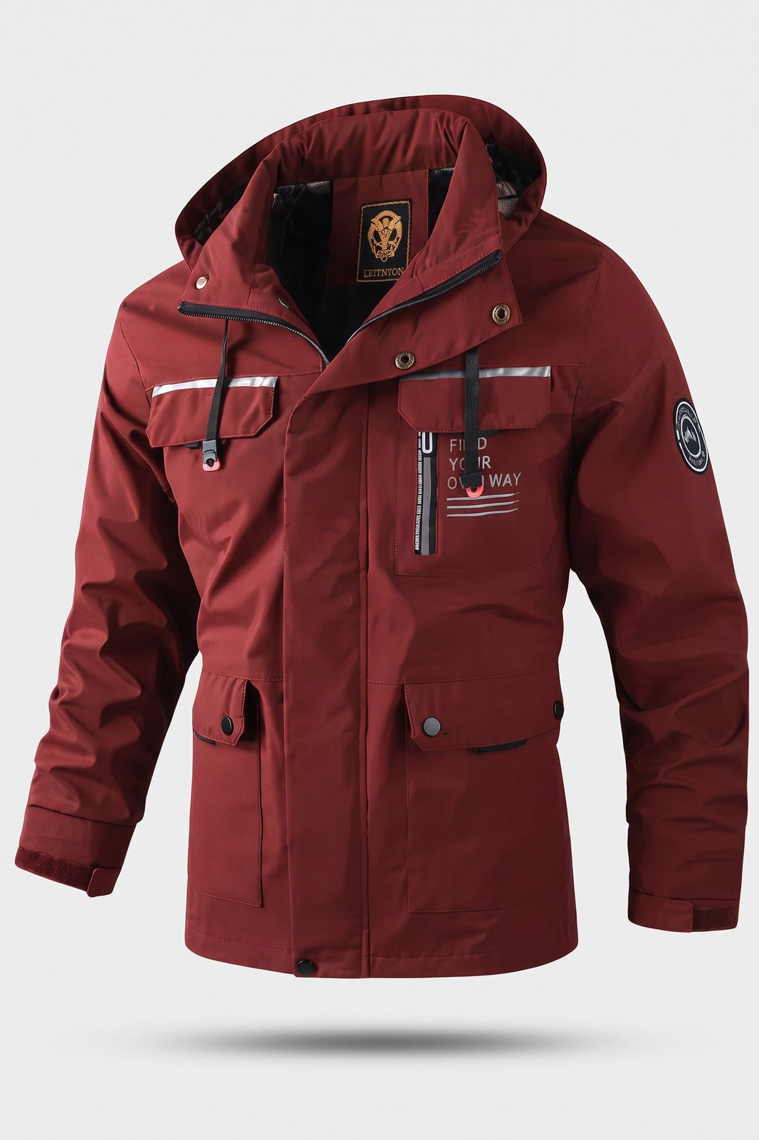 Herren Kapuzenjacke | Modern — Rot — Packshot