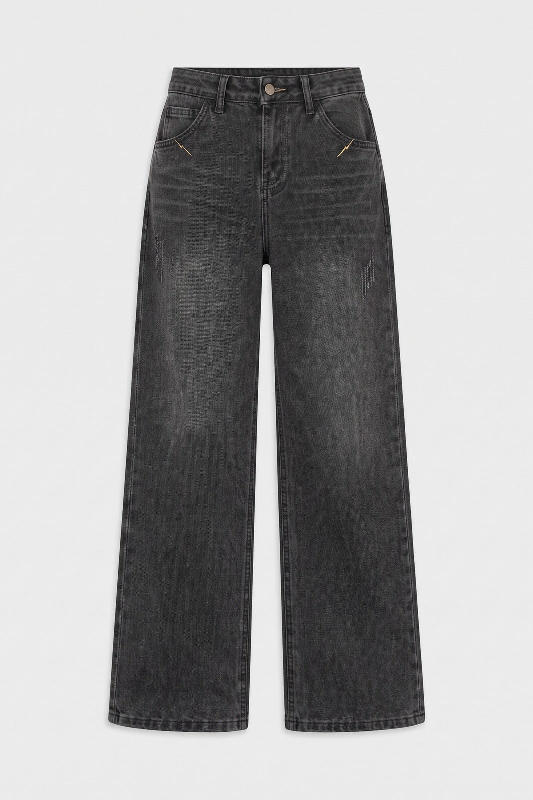 Damen Weite Jeans | High-Waist — Schwarz — Packshot