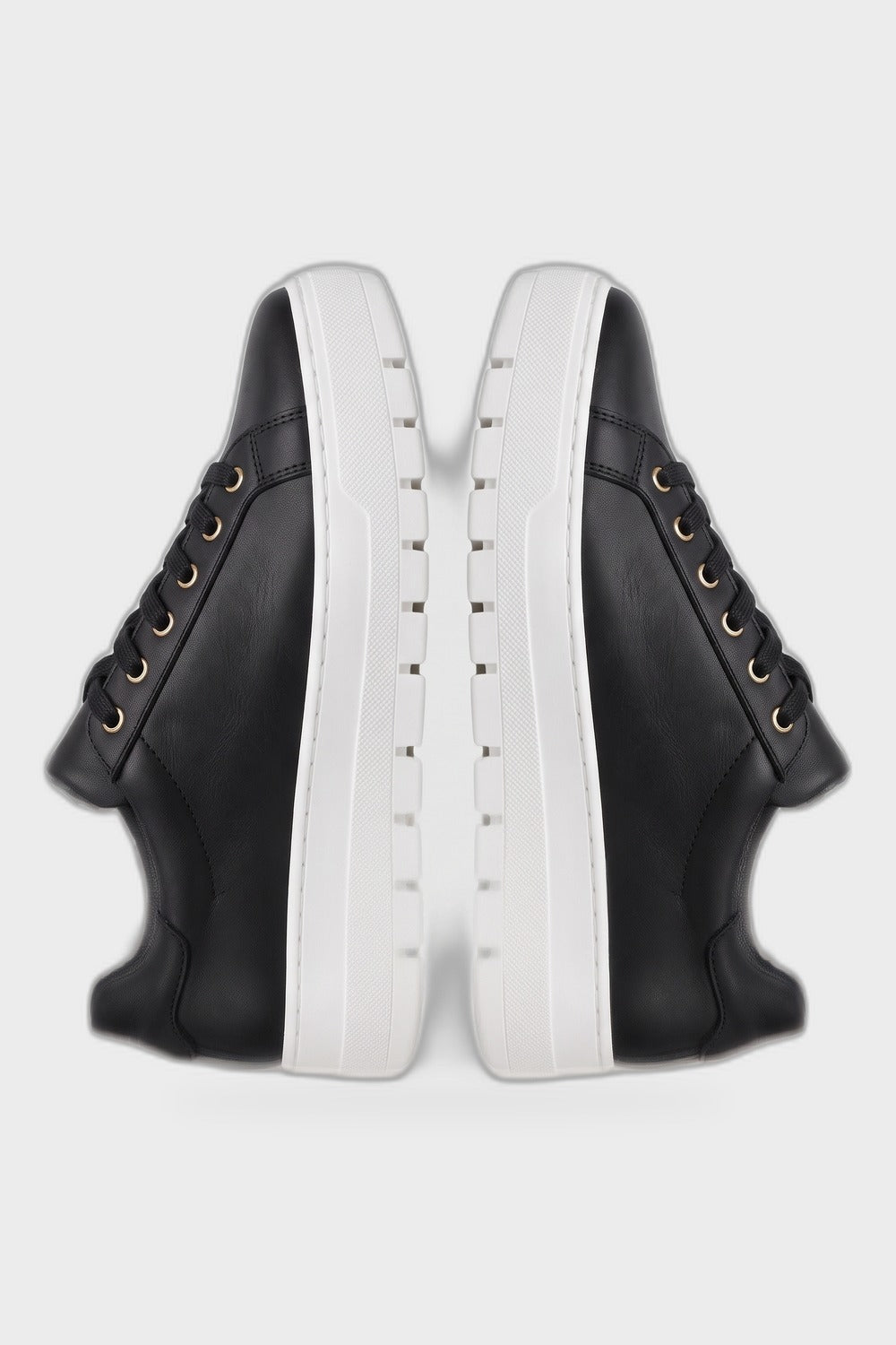 Damen Plateau-Sneaker | Schnürung — Schwarz — Produktansicht