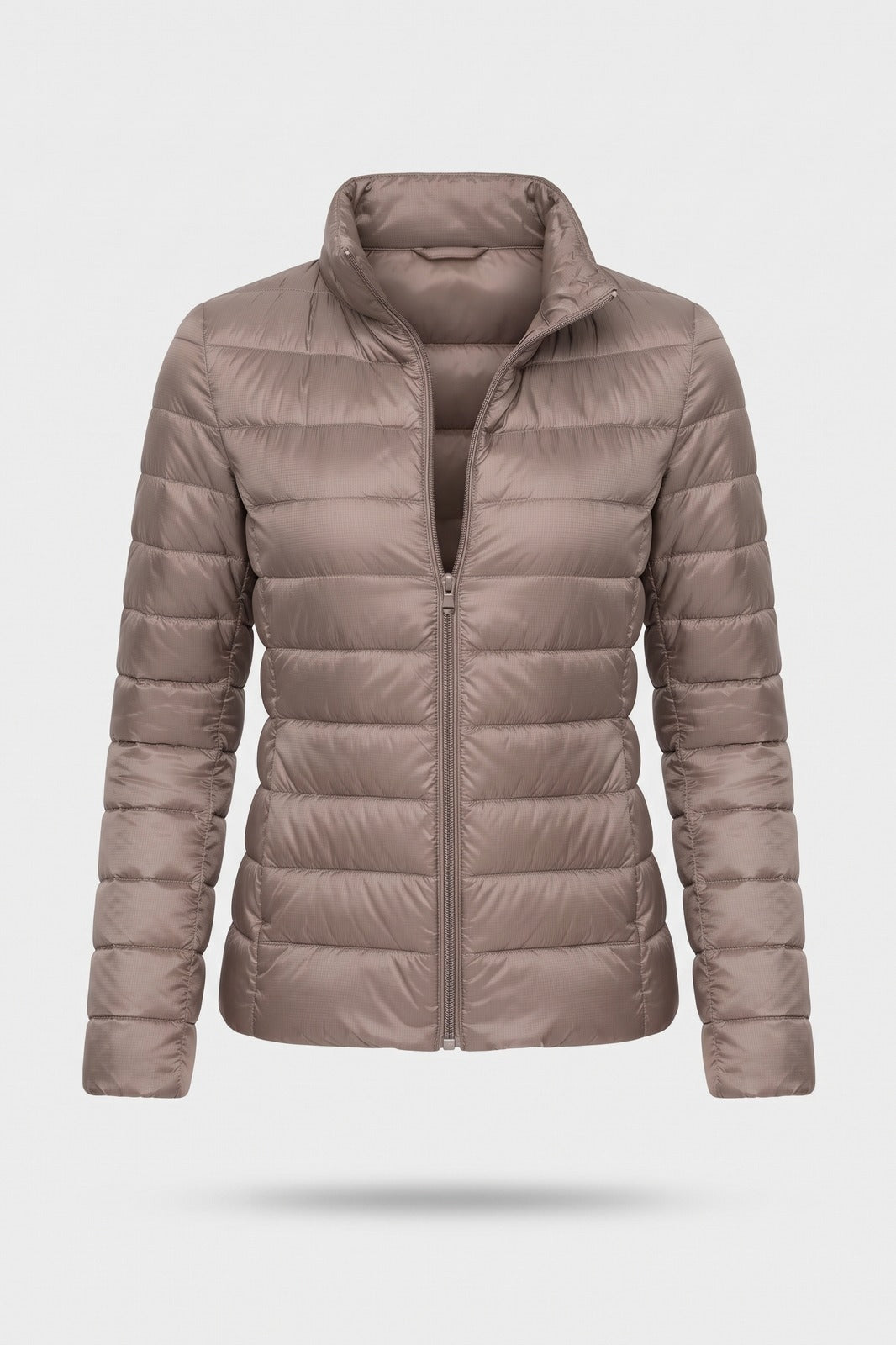 Damen Steppjacke | Schmale Passform — Taupe — Packshot