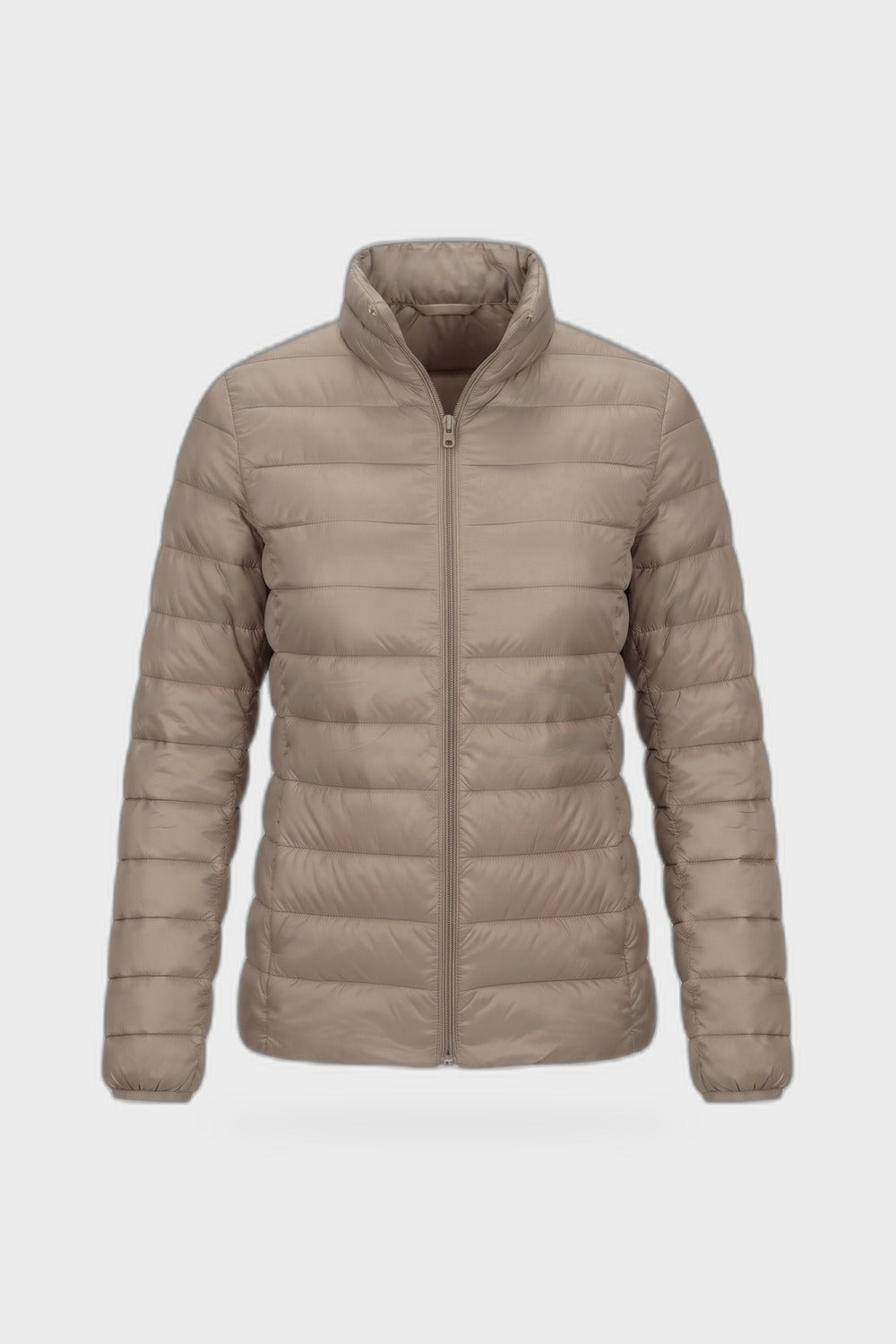 Damen Steppjacke | Schmale Passform — Taupe — Produktansicht