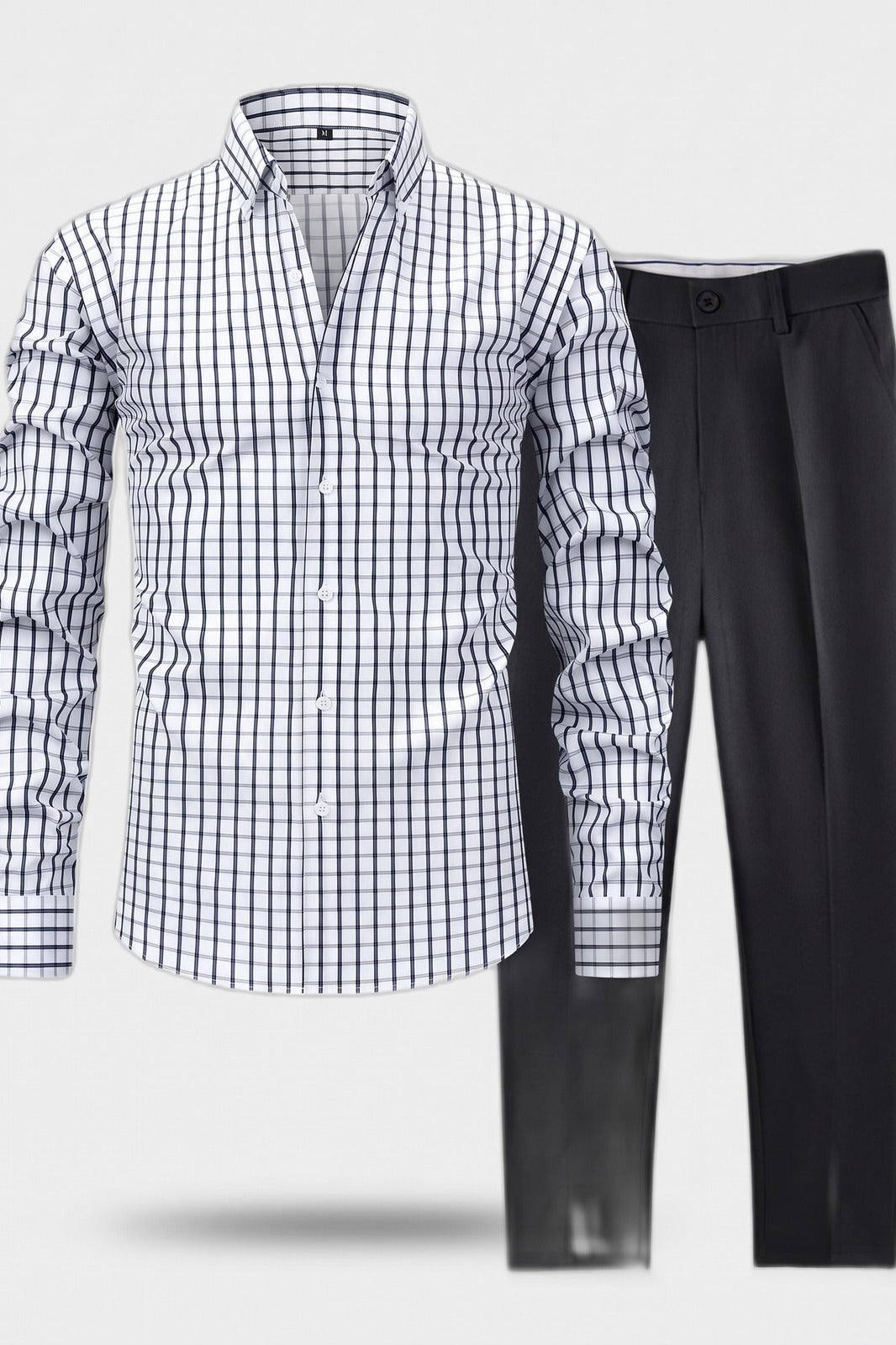 Herren Hemd-Hose-Set | Business-Casual — Weiß — Packshot